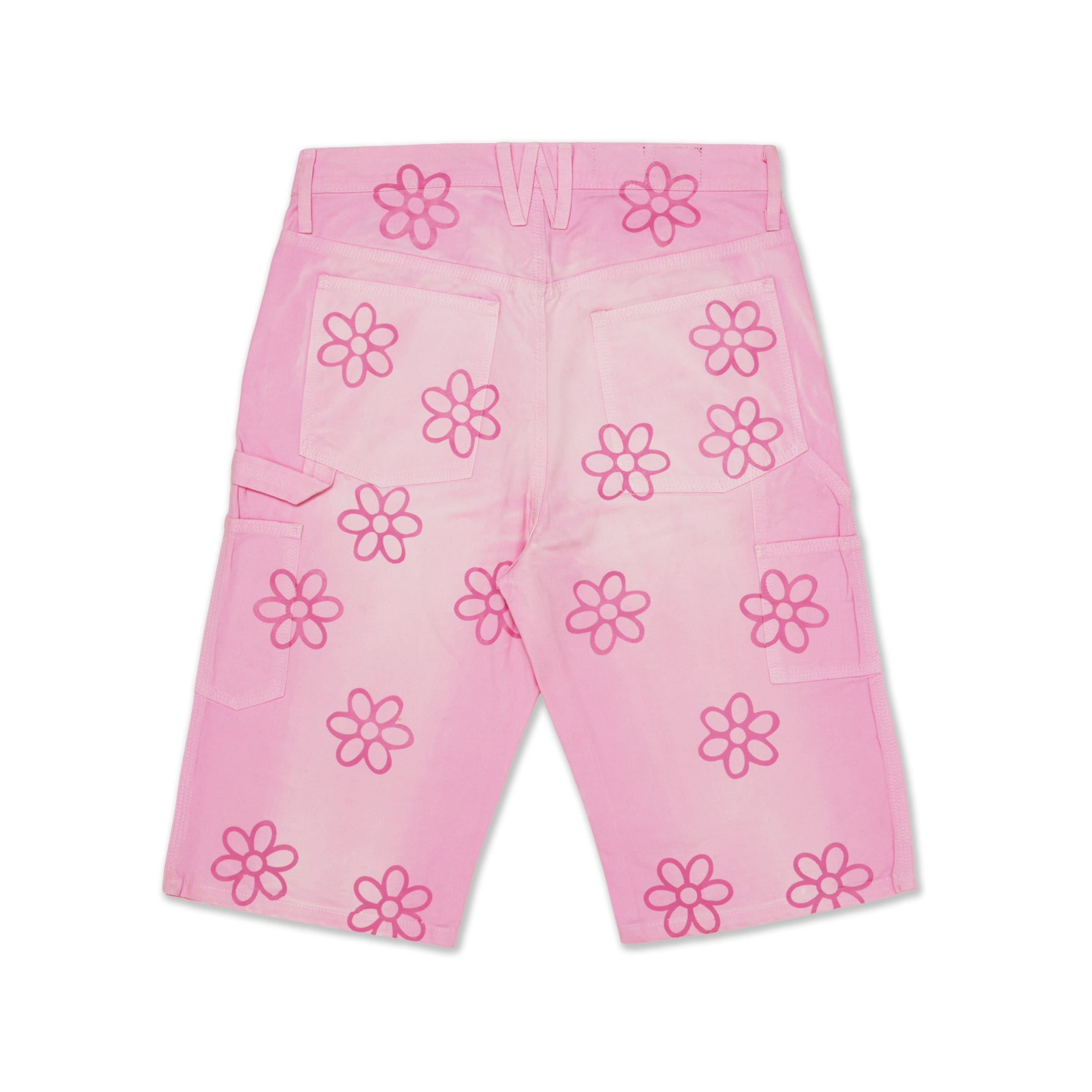 Savior Flower Denim Shorts Pink