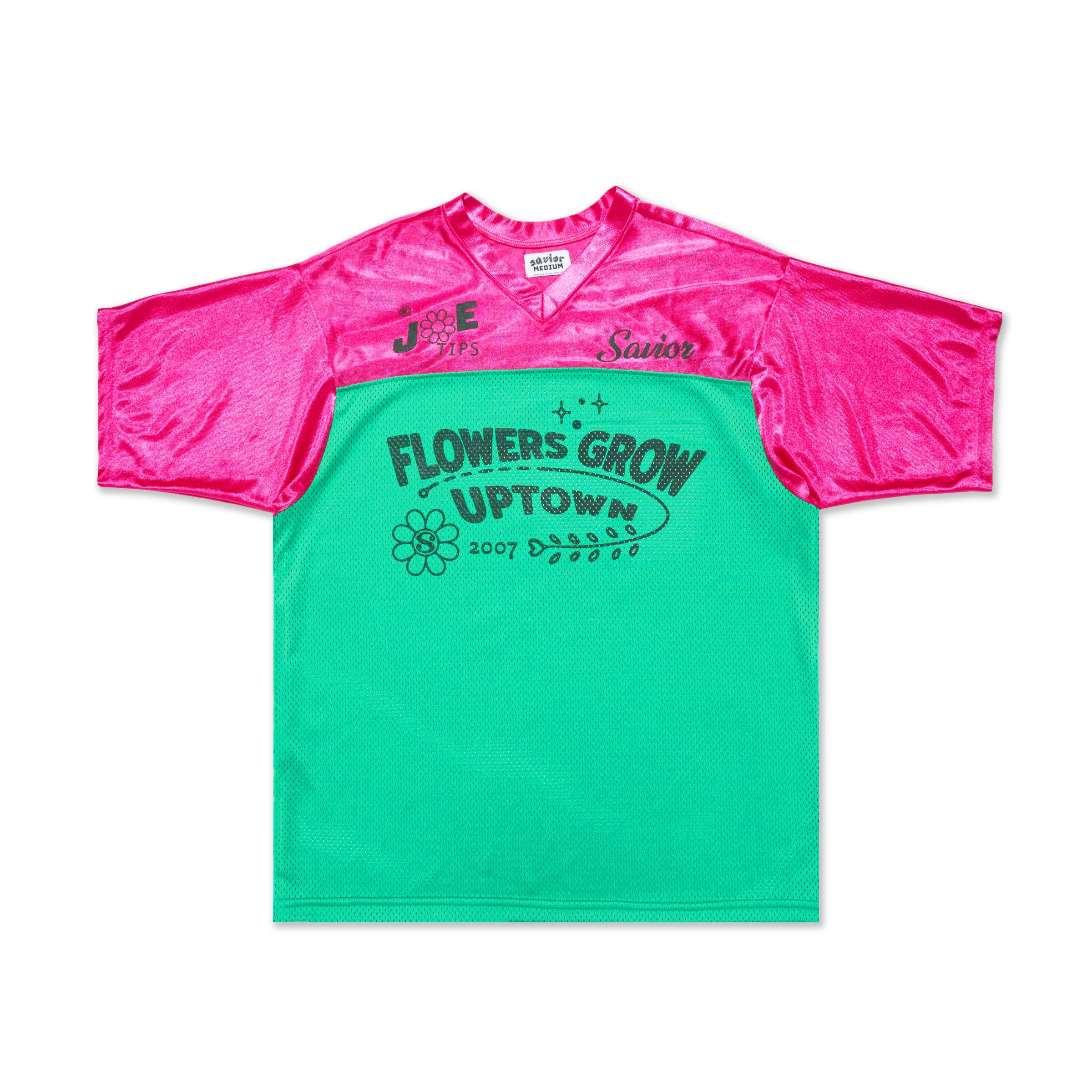 Savior Flowers Grow Uptown Jersey Green/Pink