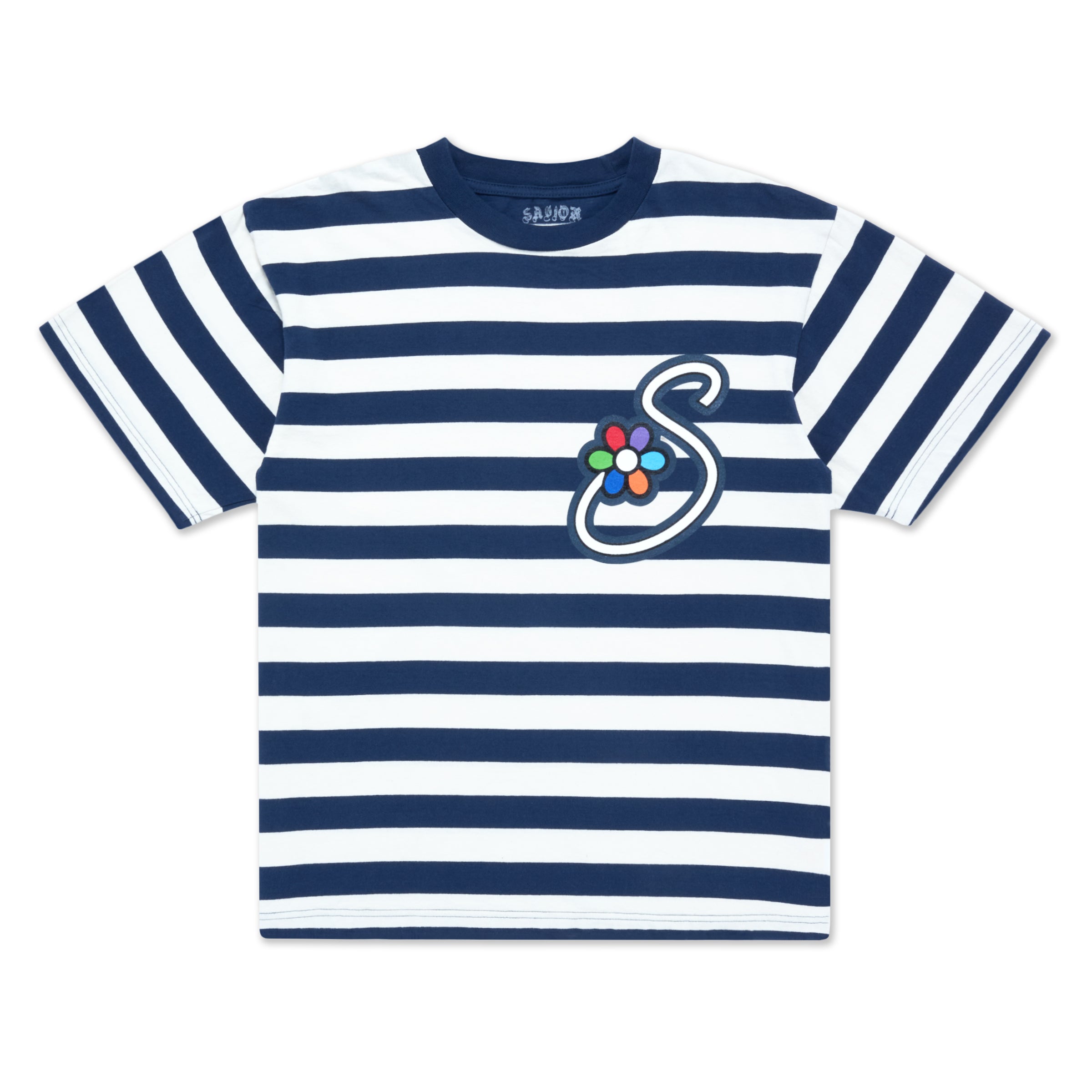 Navy Stripe OG "S" Tee
