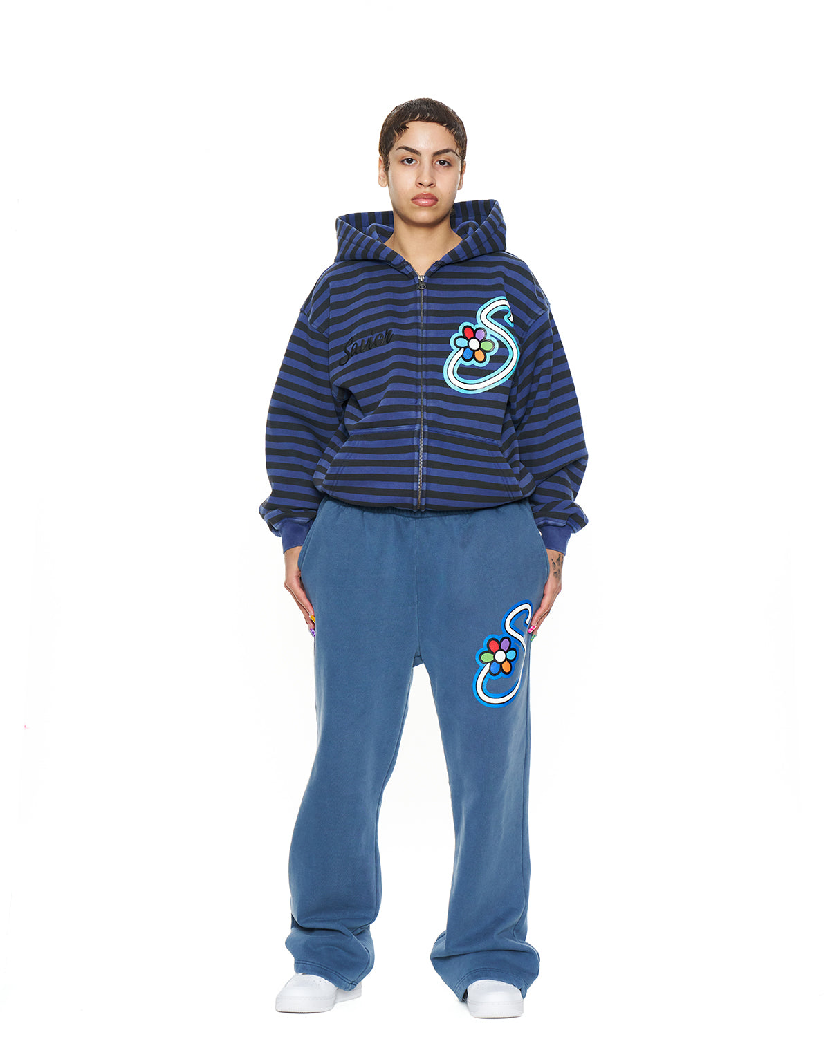 Blue Stripe OG "S"  Zip Up